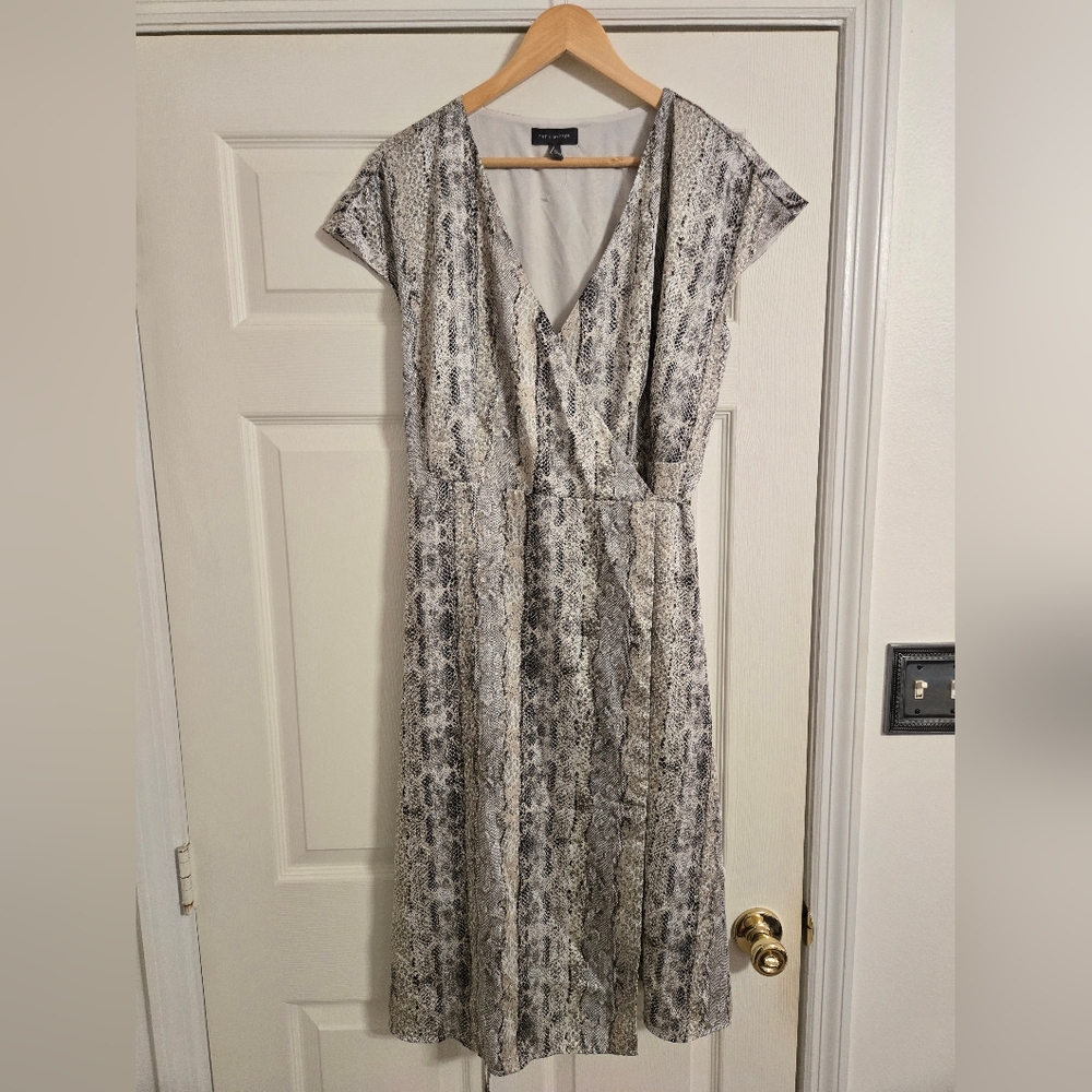 The limited Beige Snakeskin Print wrap Dress size 10